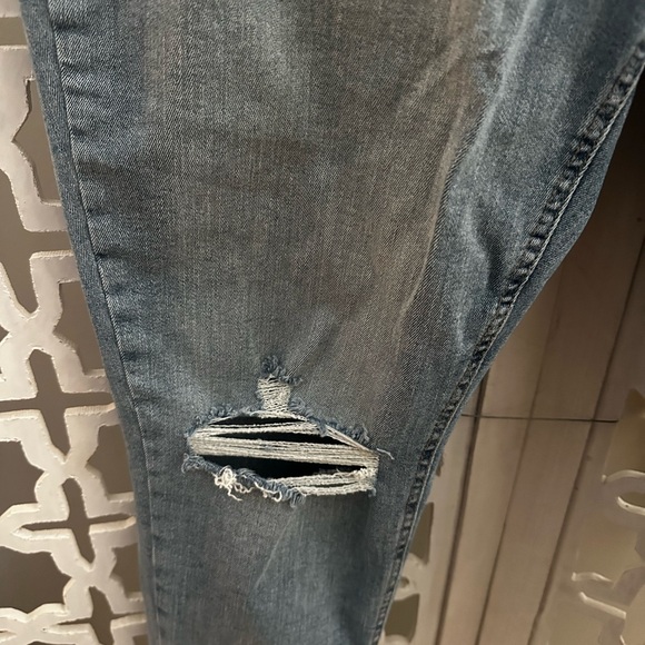 Blue Straight Leg Jeans with Natural Fading - Picture 3 of 4